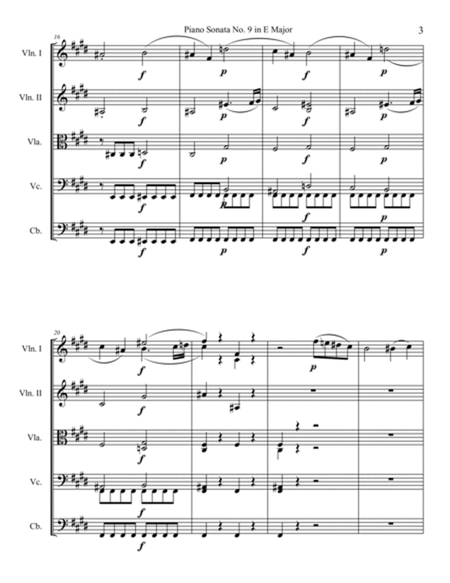 Piano Sonata No. 9 in E Major