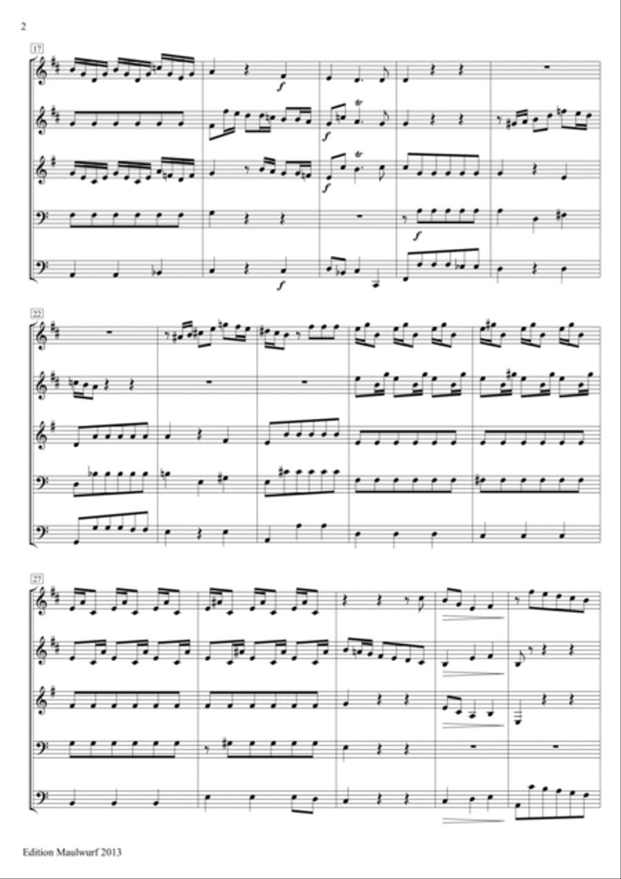 Concerto in C Brass Quintet scores gallery preview page 4