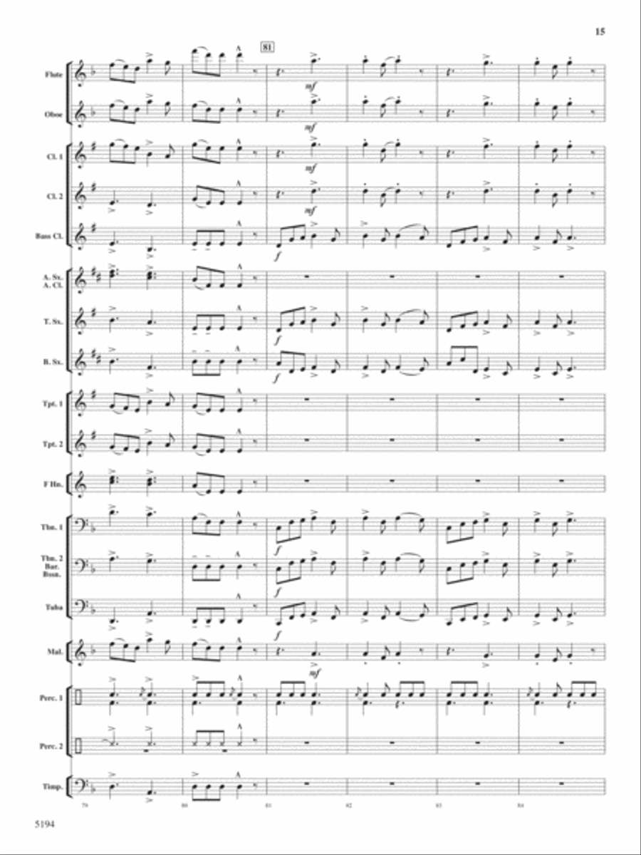Under An Irish Sky Concert Band scores gallery preview page 14