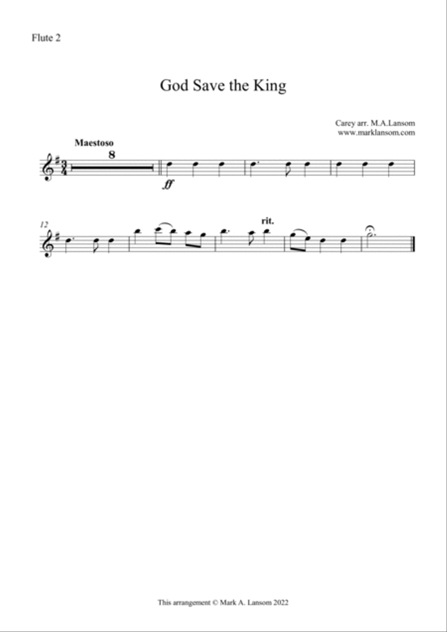 God Save The King Full Orchestra scores gallery preview page 5