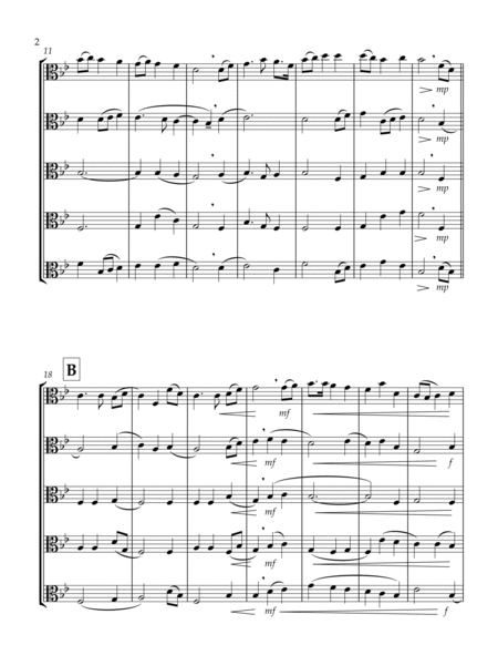 Thaxted (hymn tune based on excerpt from "Jupiter" from The Planets) (Bb) (Viola Quintet) image number null