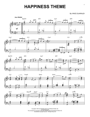 Book cover for Happiness Theme [Jazz version] (arr. Brent Edstrom)