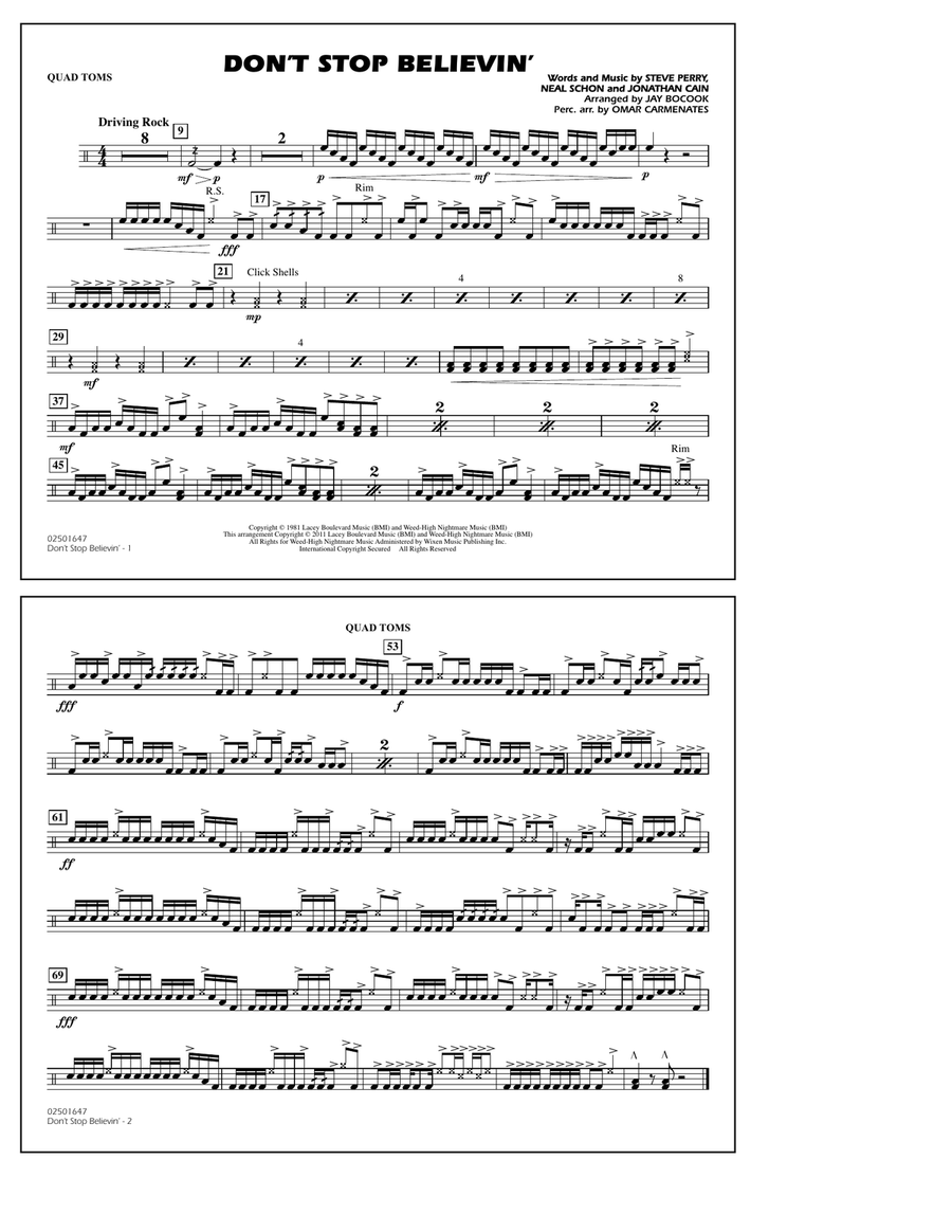 Don't Stop Believin' - Quad Toms
