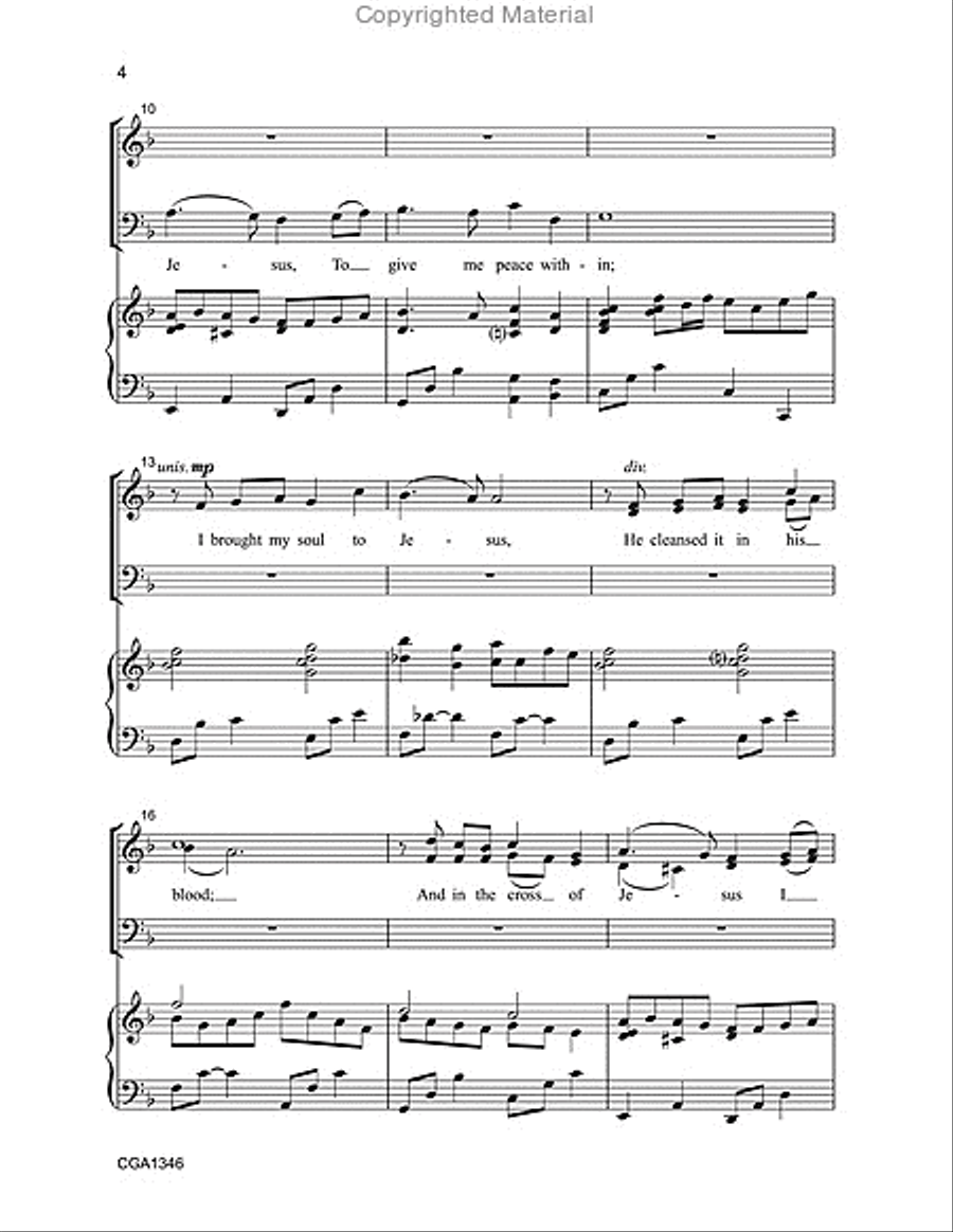 I Saw the Cross of Jesus 4-Part scores gallery preview page 3