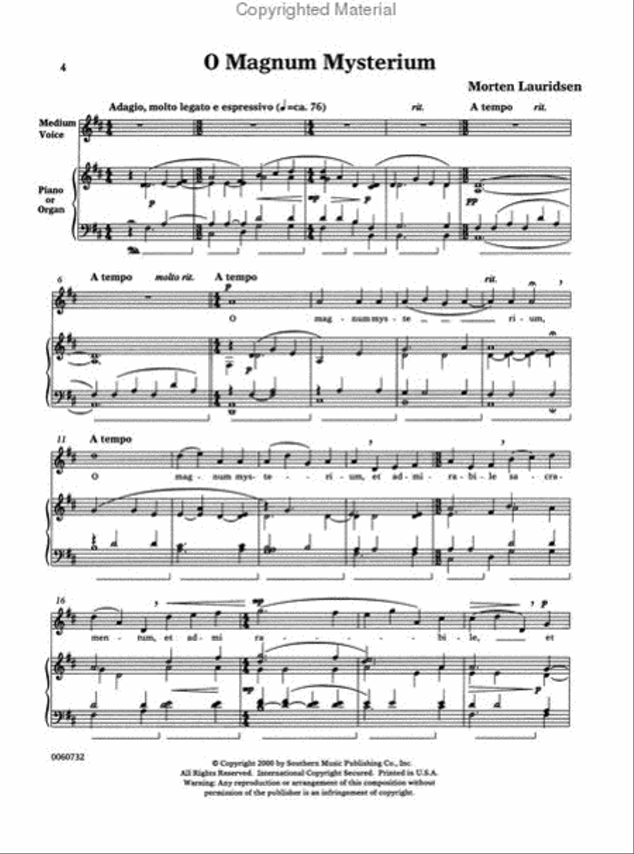 O Magnum Mysterium Chamber Music scores gallery preview page 2
