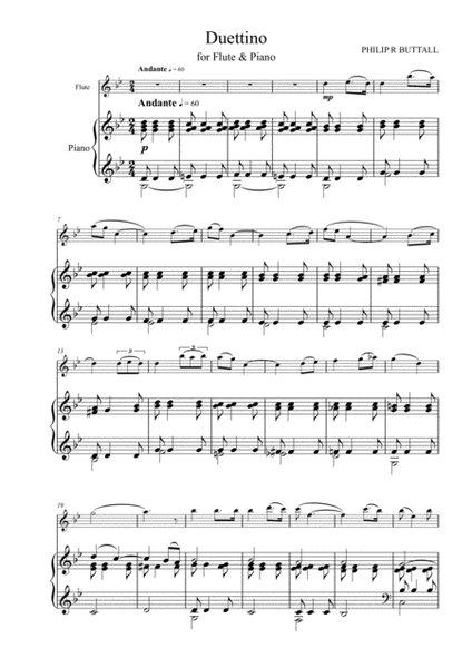 Duettino (Flute & Piano) - Score image number null