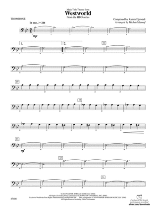 Main Title Theme from Westworld: 1st Trombone