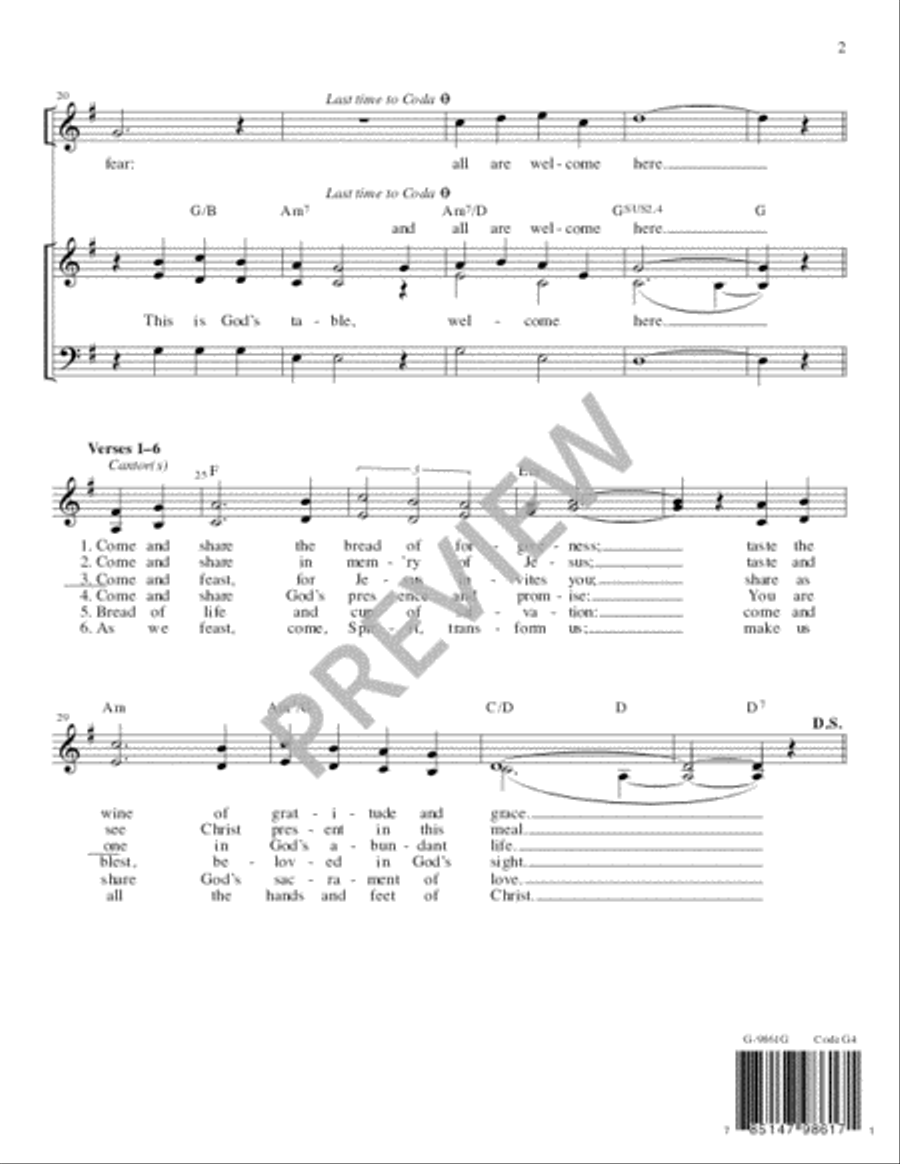 This Is God's Table - Guitar edition