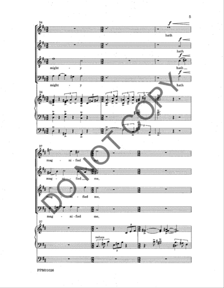 Magnificat and Nunc dimittis 4-Part scores gallery preview page 7