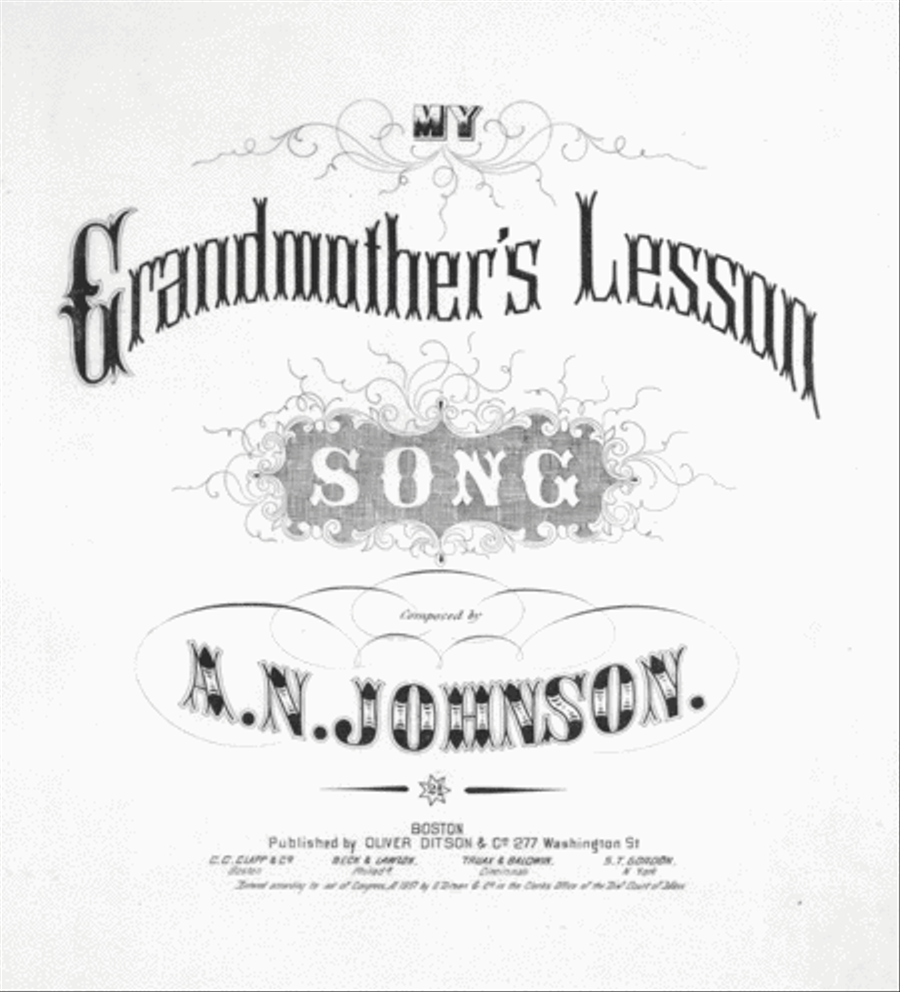 My Grandmother's Lesson. Song Voice scores gallery preview page 1