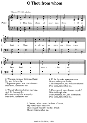 O Thou from whom all goodness flows. A new tune to a wonderful old hymn.