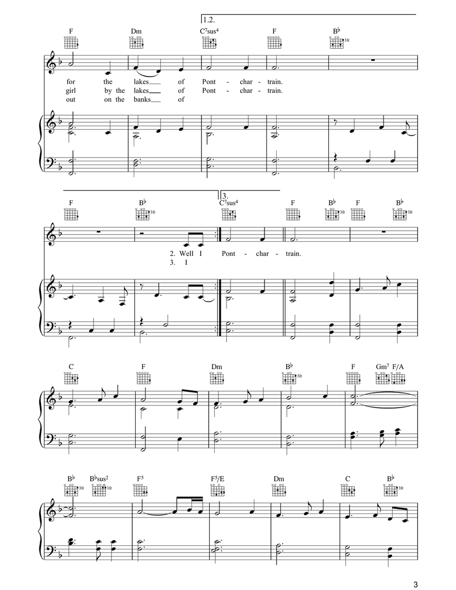 The Lakes Of Pontchartrain Acoustic Guitar scores gallery preview page 3