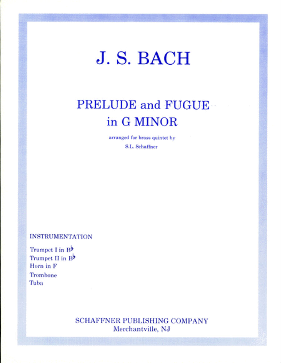 Prelude And Fugue In G Minor Brass Quintet scores gallery preview page 1
