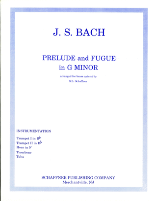 Book cover for Prelude And Fugue In G Minor