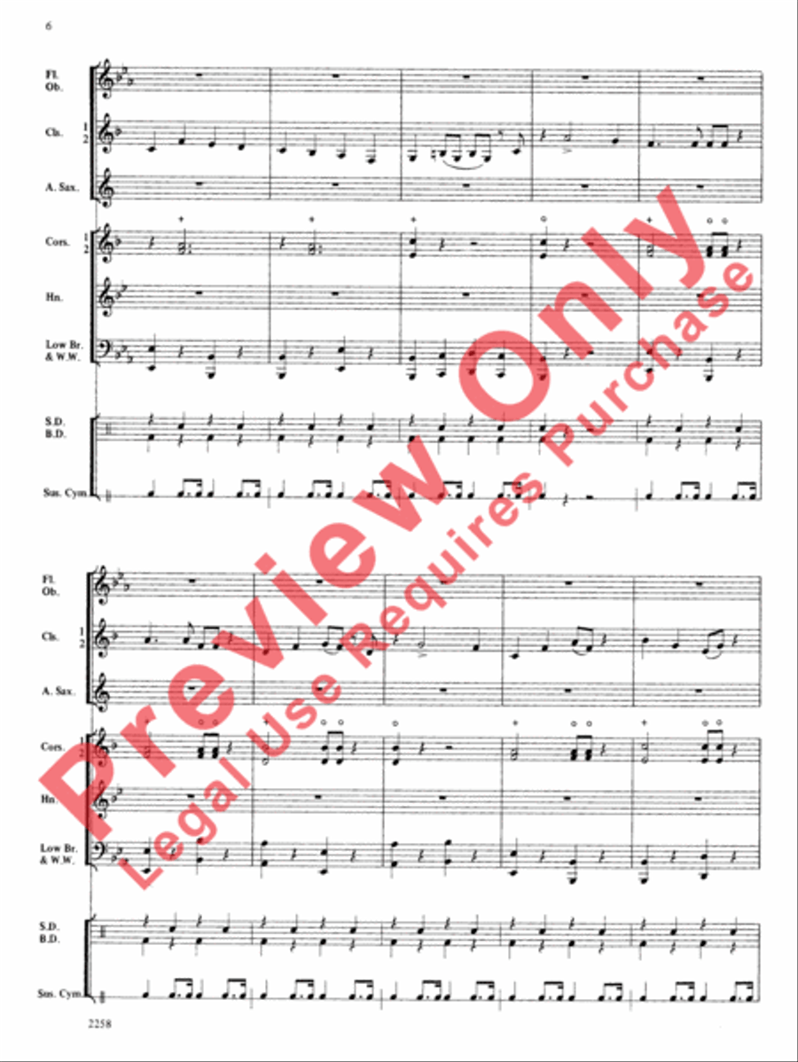 When the Saints Go Marching In Concert Band scores gallery preview page 7