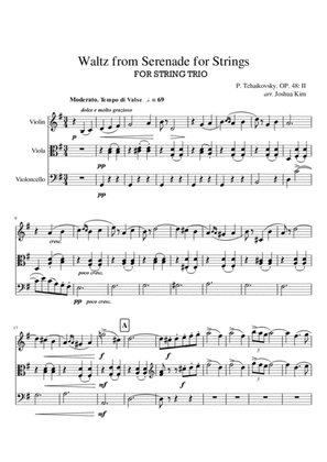 Book cover for Waltz for STRING TRIO from Serenade for Strings