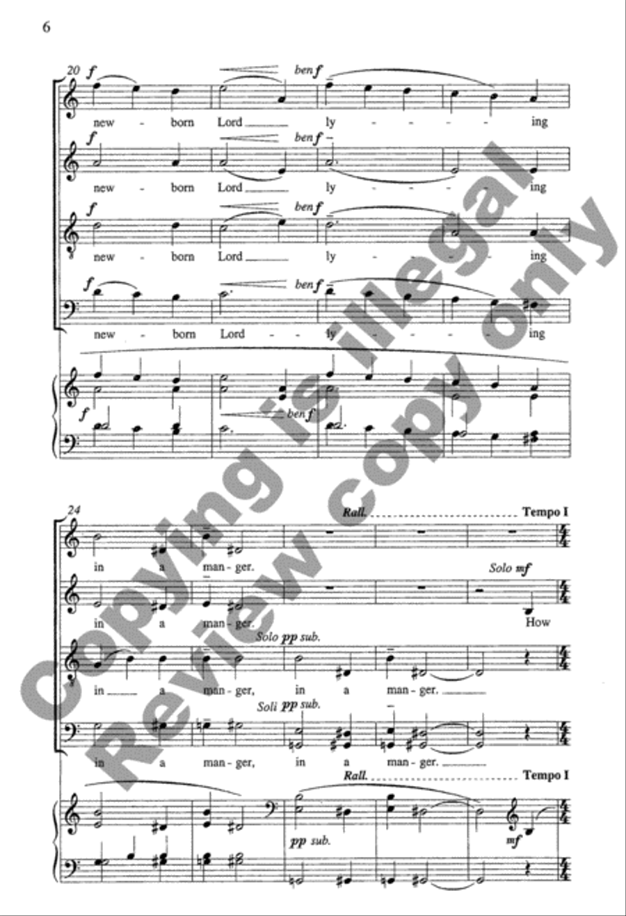 Wonders of Christmas I: 1. How Great a Mystery 4-Part scores gallery preview page 6