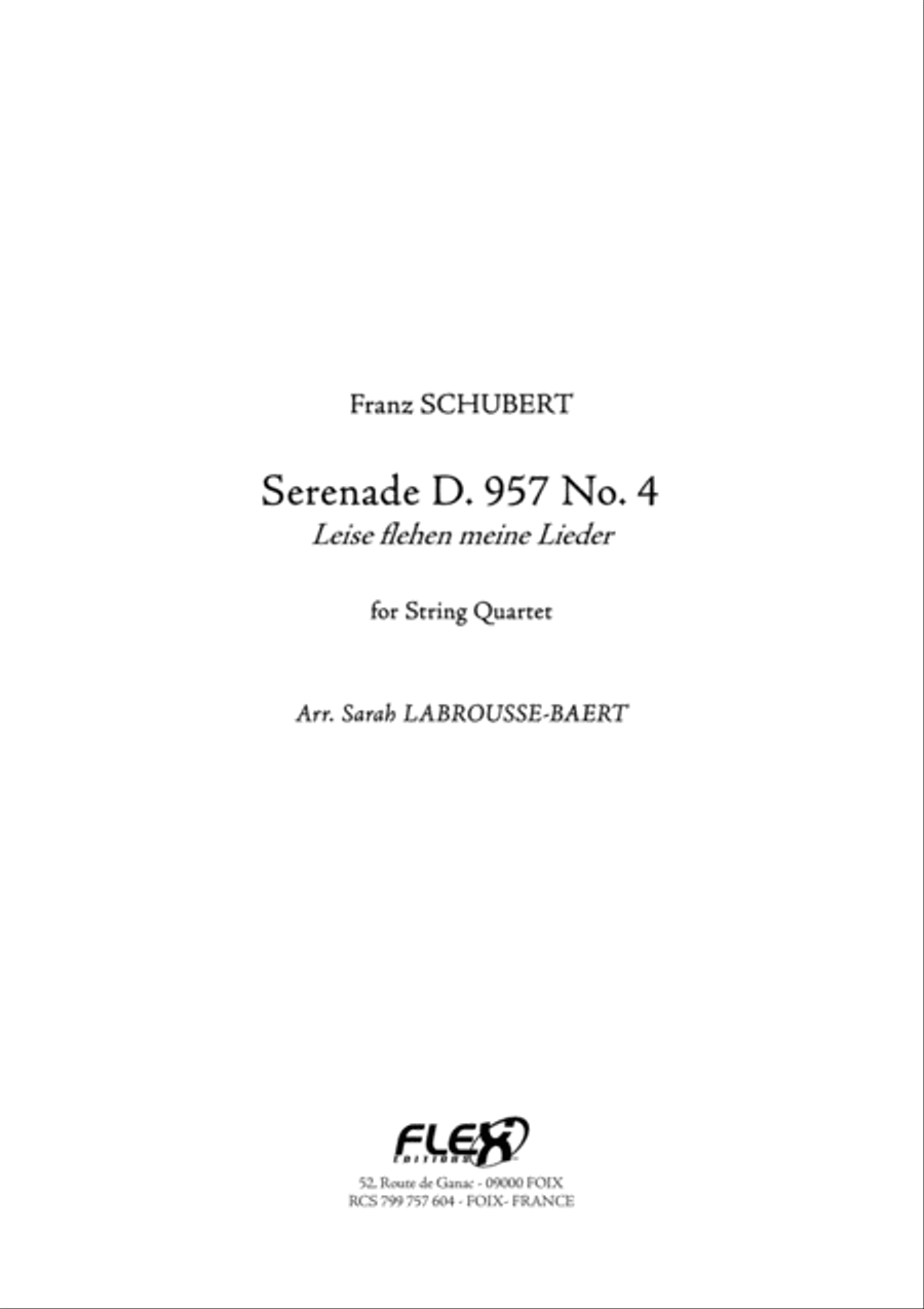 Serenade D. 957 No. 4 - Leise flehen meine Lieder String Quartet scores gallery preview page 2