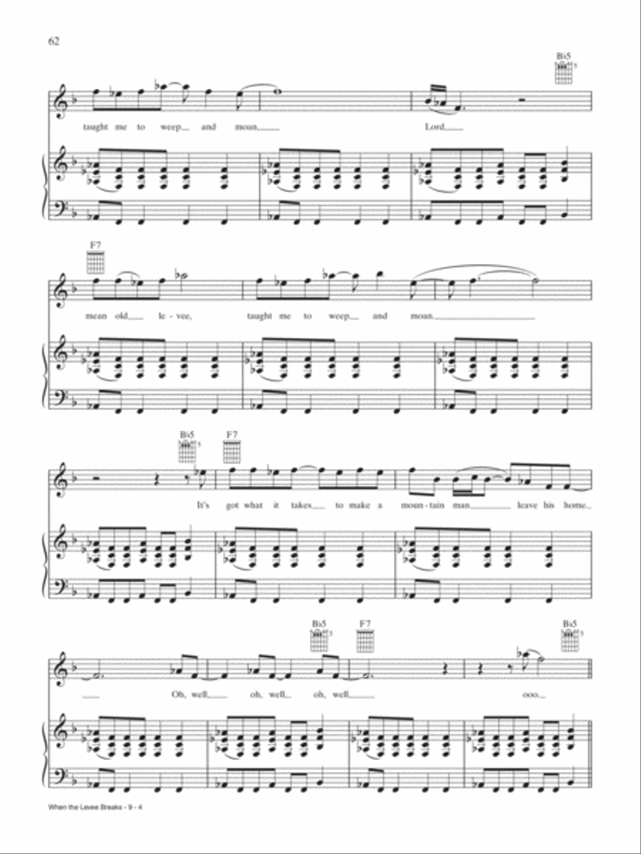 When the Levee Breaks Piano, Vocal, Guitar scores gallery preview page 4