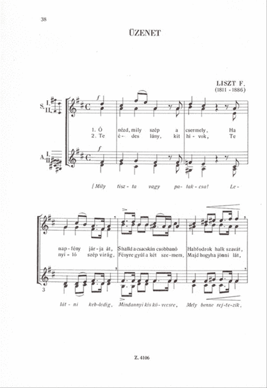 Szállj szép énekszó Szállj szép énekszó A Cappella scores gallery preview page 4