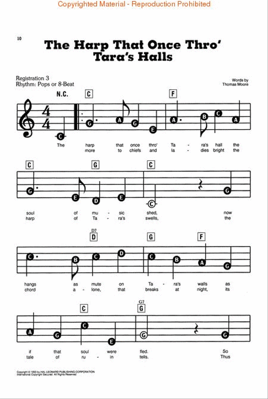 Irish Favorites Irish Favorites Electronic Keyboard scores gallery preview page 4