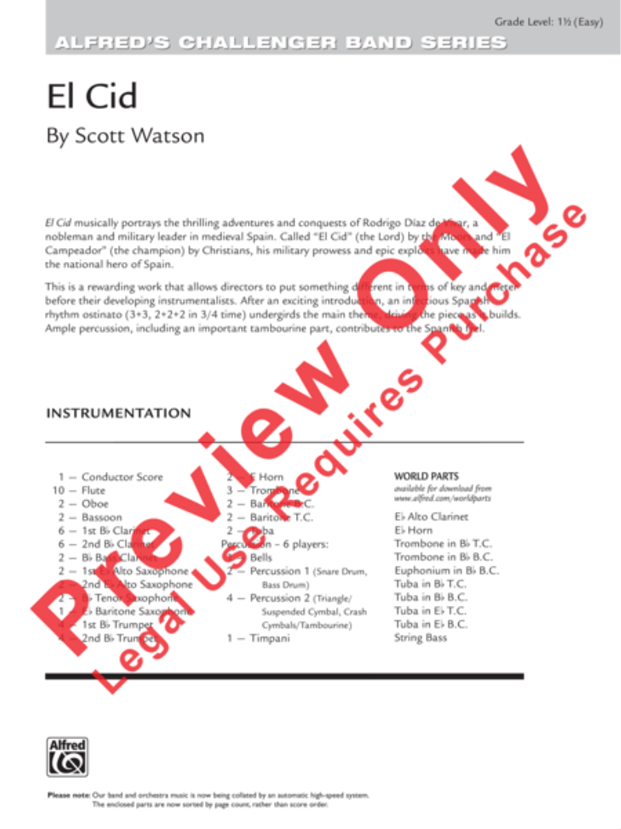 El Cid Concert Band scores gallery preview page 2