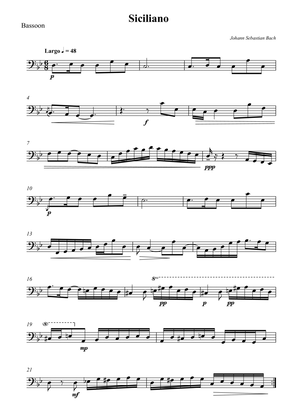 Siciliano - J S Bach (Bassoon)
