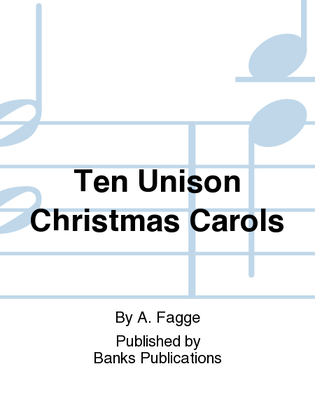 Book cover for Ten Unison Christmas Carols