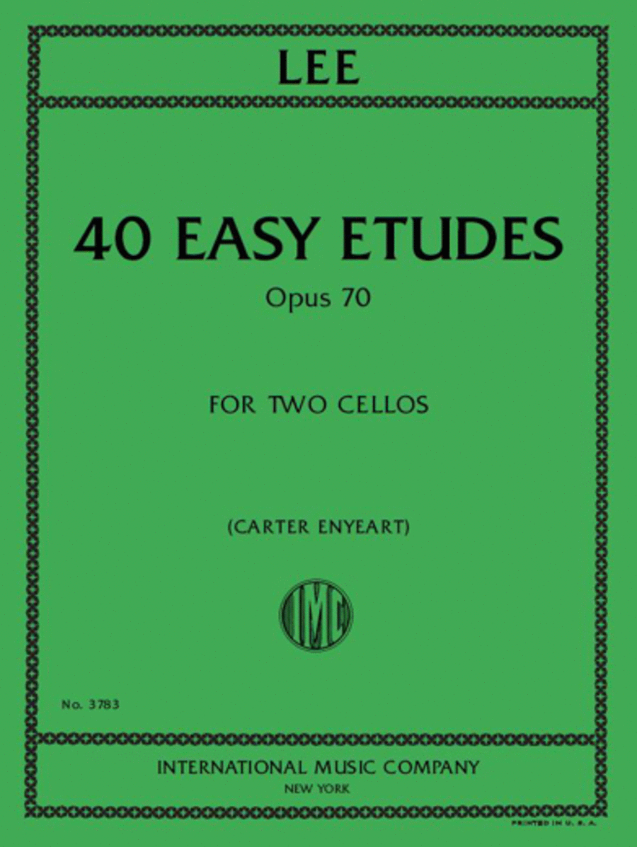 40 Easy Etudes, Opus 70, For Two Cellos