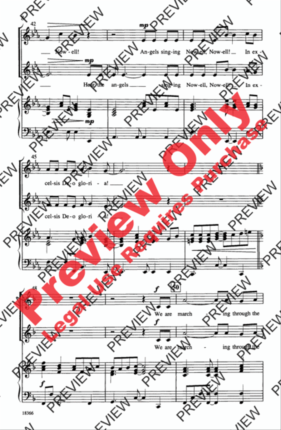 Deo! (Marching to Bethlehem) 2-Part scores gallery preview page 8