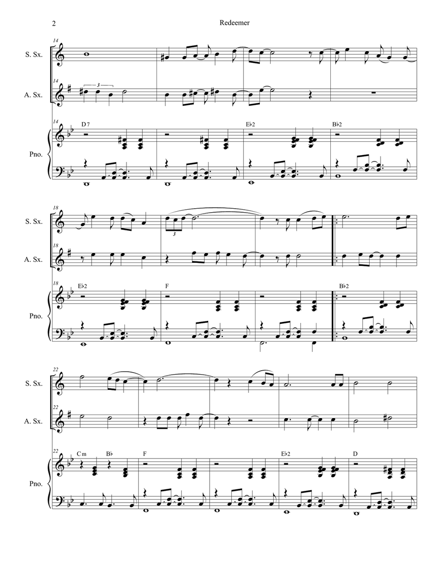 Redeemer Redeemer Woodwind Duet scores gallery preview page 2