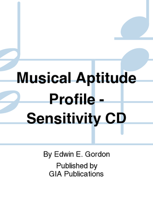 Book cover for Musical Aptitude Profile - Sensitivity CD