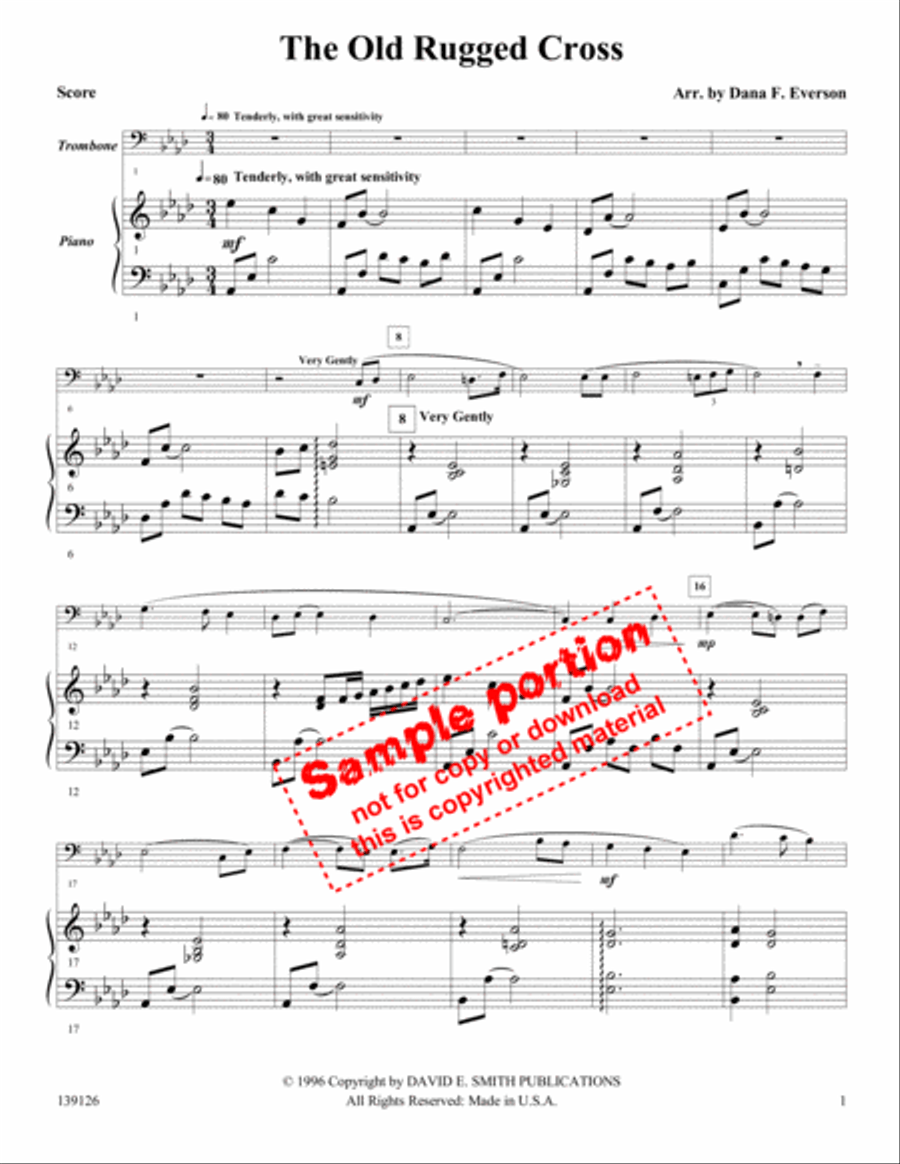 The Old Rugged Cross The Old Rugged Cross Trumpet scores gallery preview page 2