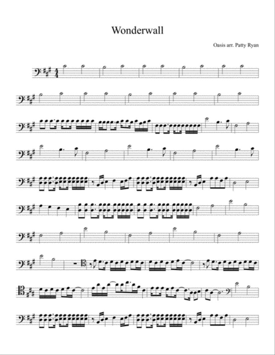 Wonderwall String Quartet scores gallery preview page 1