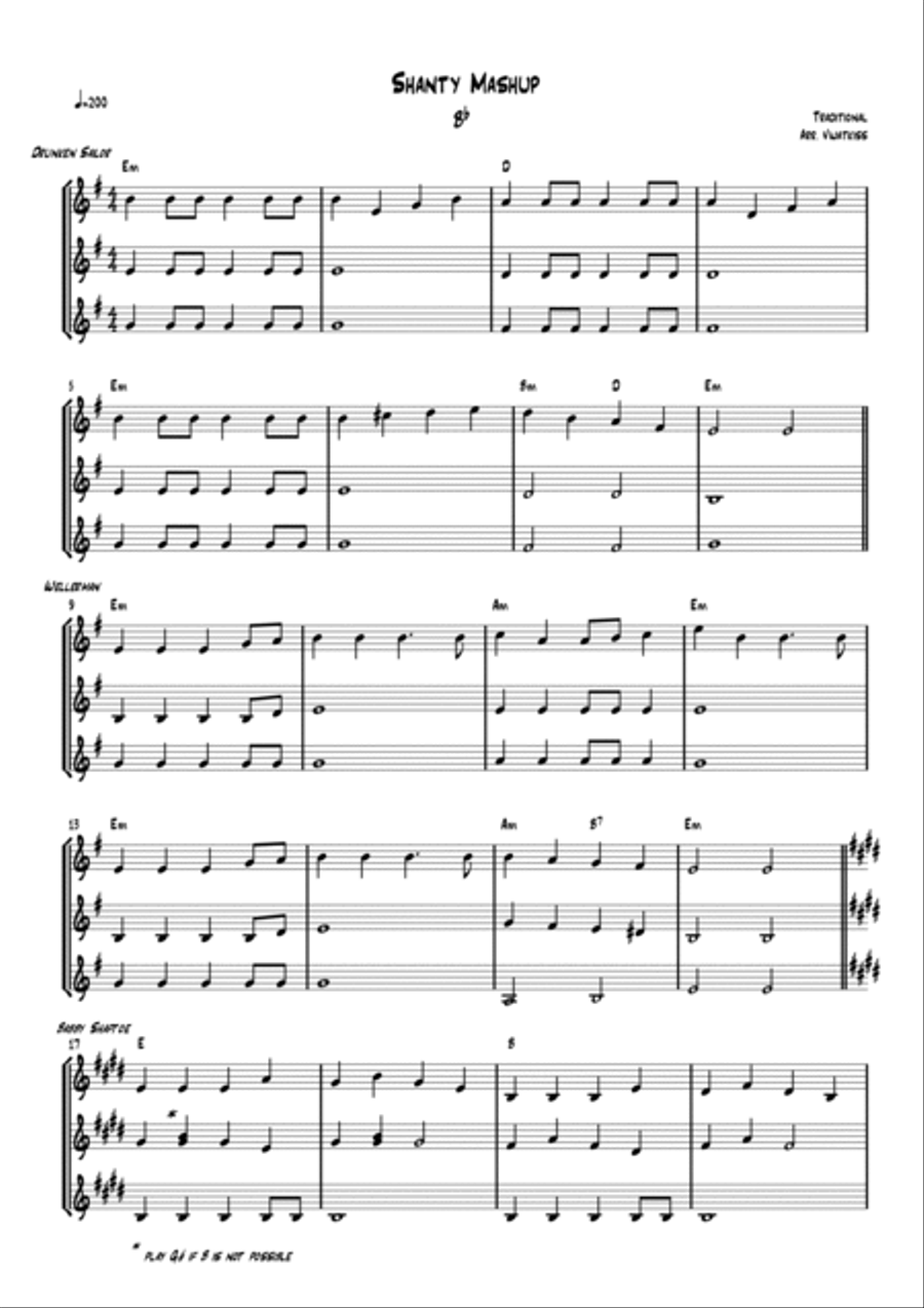 Shanty Mashup Large Ensemble scores gallery preview page 3