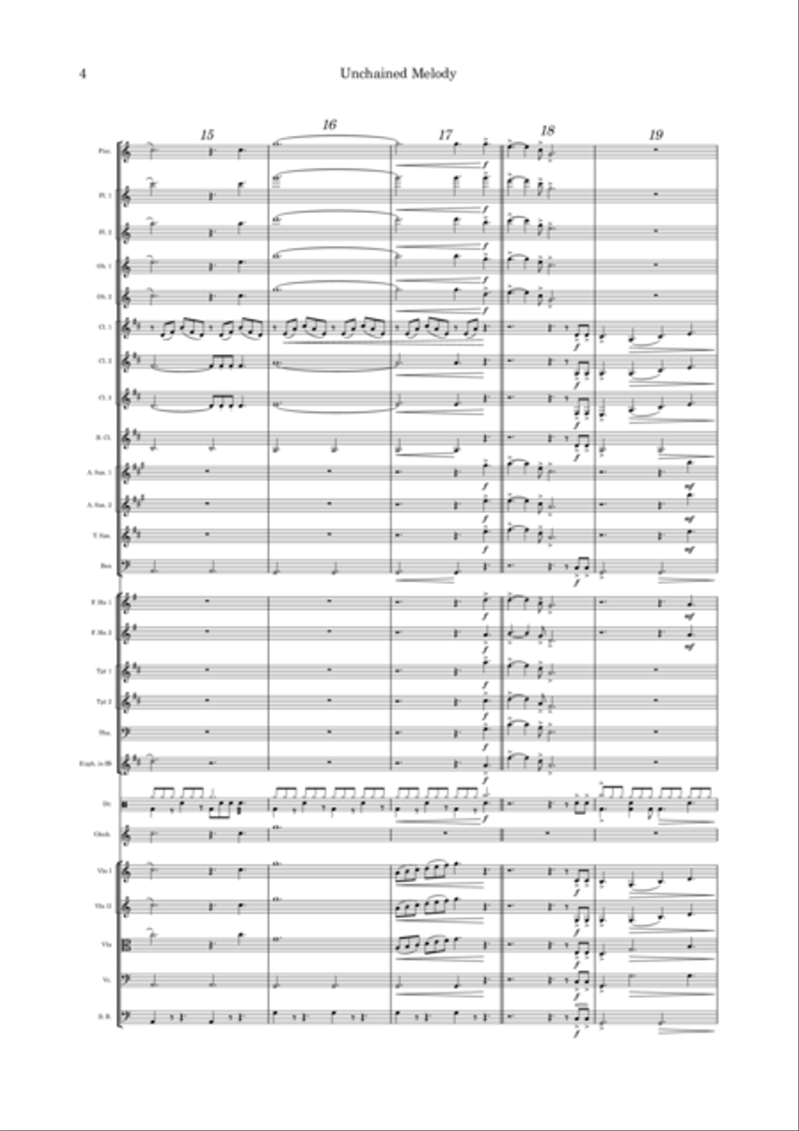 Unchained Melody Full Orchestra scores gallery preview page 4