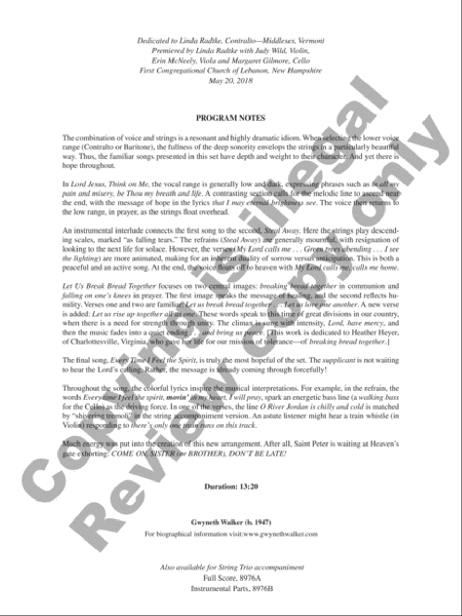 I Feel the Spirit (Piano/Vocal Score) Cello scores gallery preview page 3