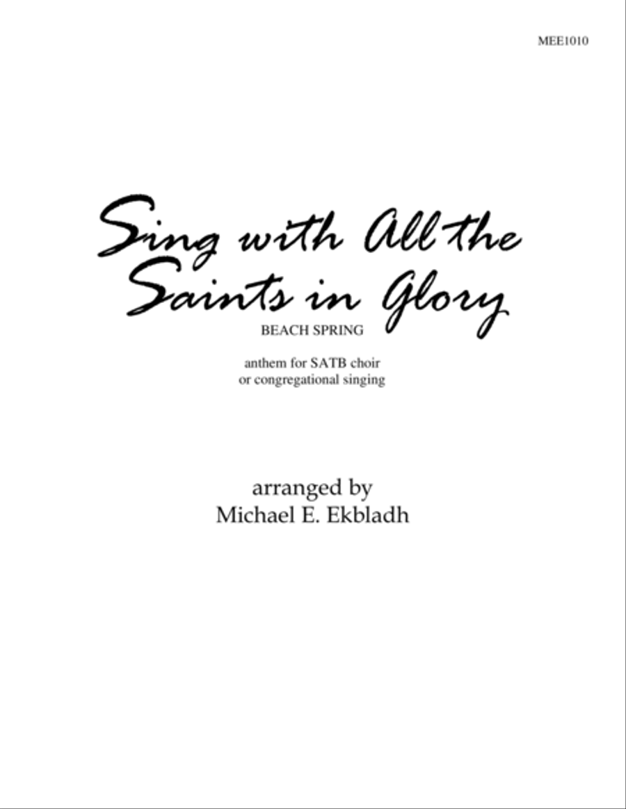 Sing With All the Saints in Glory 4-Part scores gallery preview page 1