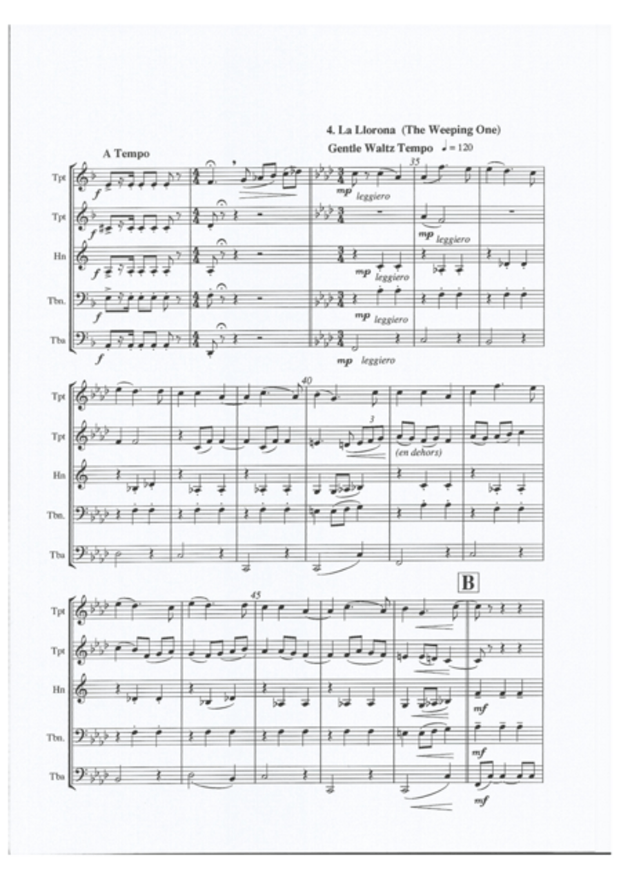 Suite D'Espana Suite D'Espana Brass Quintet scores gallery preview page 8