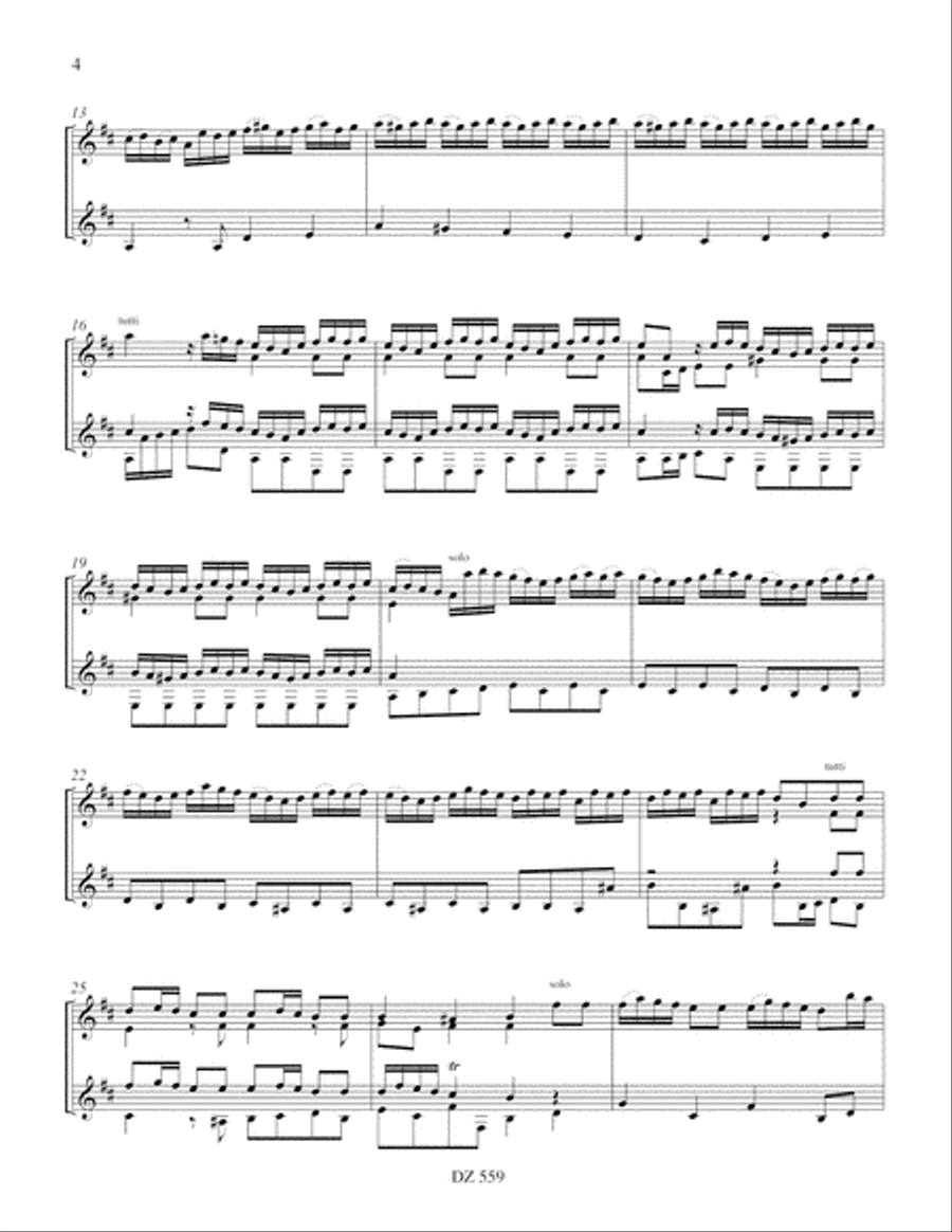 L'Estro Armonico, Concerto no 9, RV 230 Classical Guitar scores gallery preview page 4