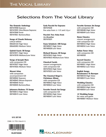 Franz Schubert – 100 Songs by Franz Schubert Voice - Sheet Music
