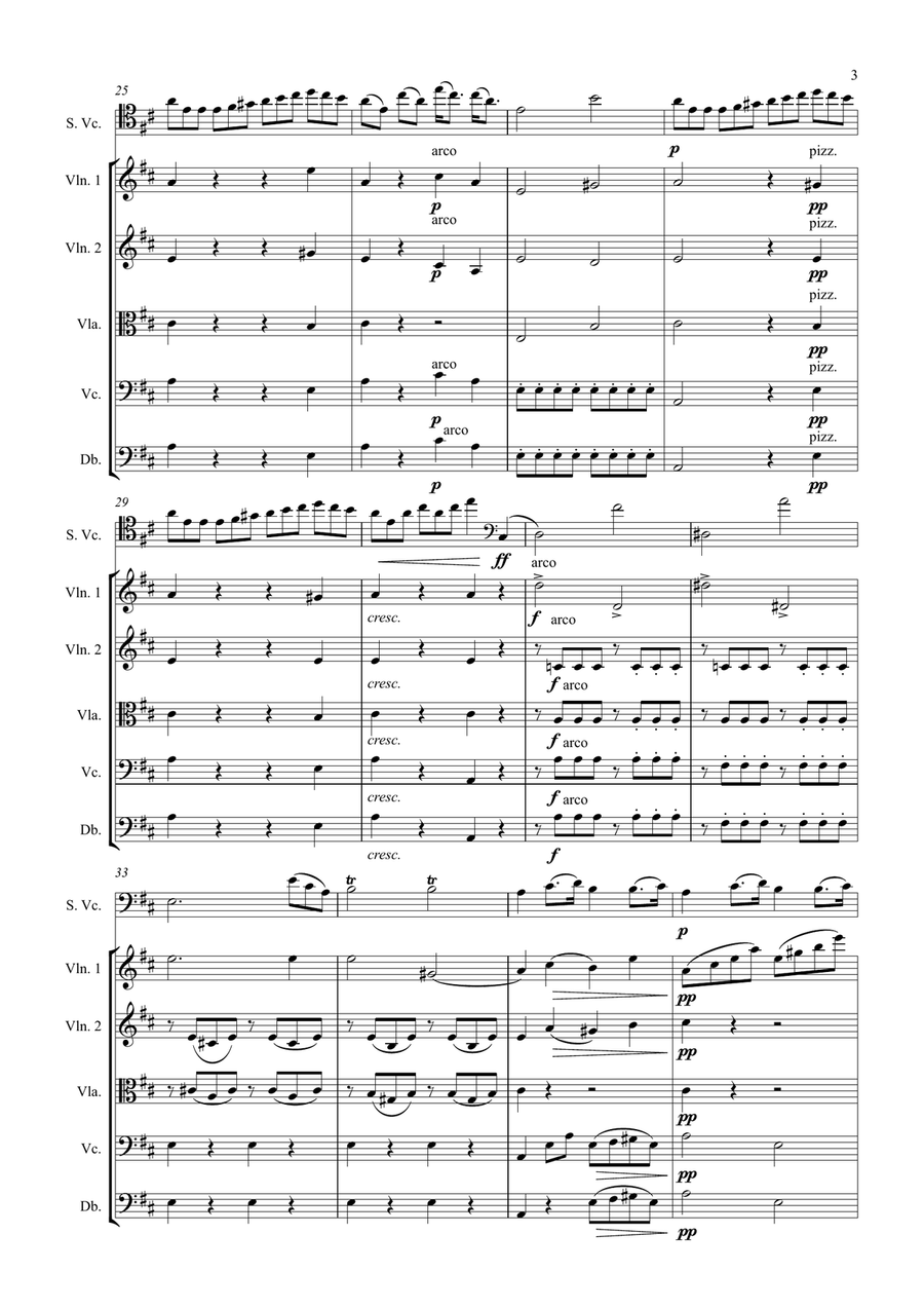 Breval Concerto No. 2 for Cello and String Orchestra String Orchestra scores gallery preview page 4