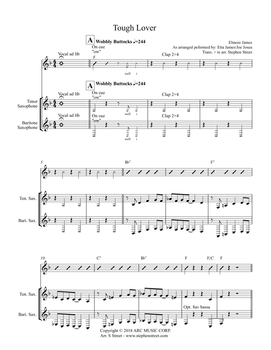 Tough Lover Jazz Ensemble scores gallery preview page 1