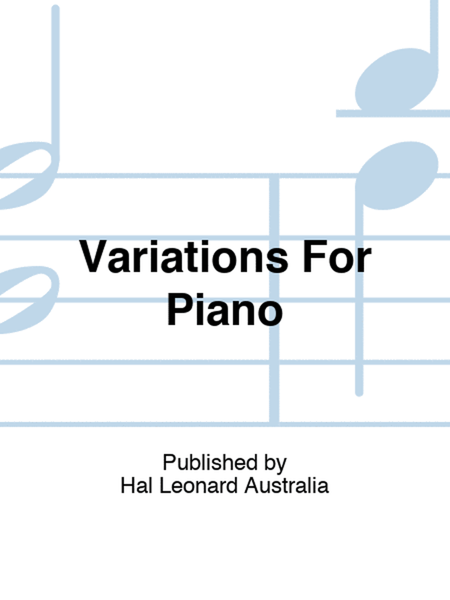 Variations For Piano