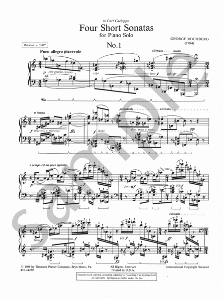 Four Short Sonatas Chamber Music scores gallery preview page 5