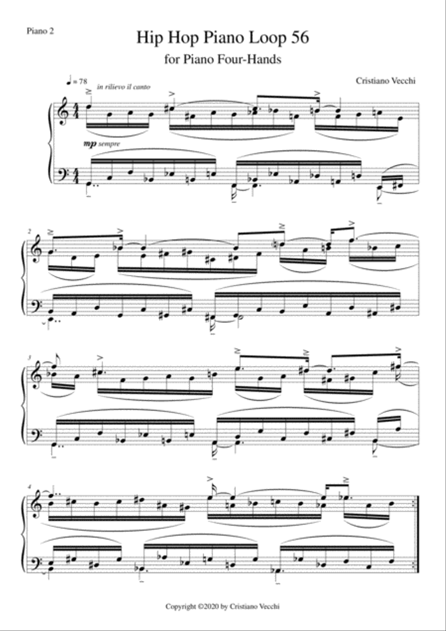 Hip Hop Piano Loop 56 Piano Method scores gallery preview page 2
