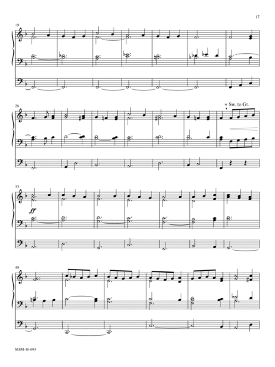 Praise the Lord! Ye heavens Adore Him Organ scores gallery preview page 2