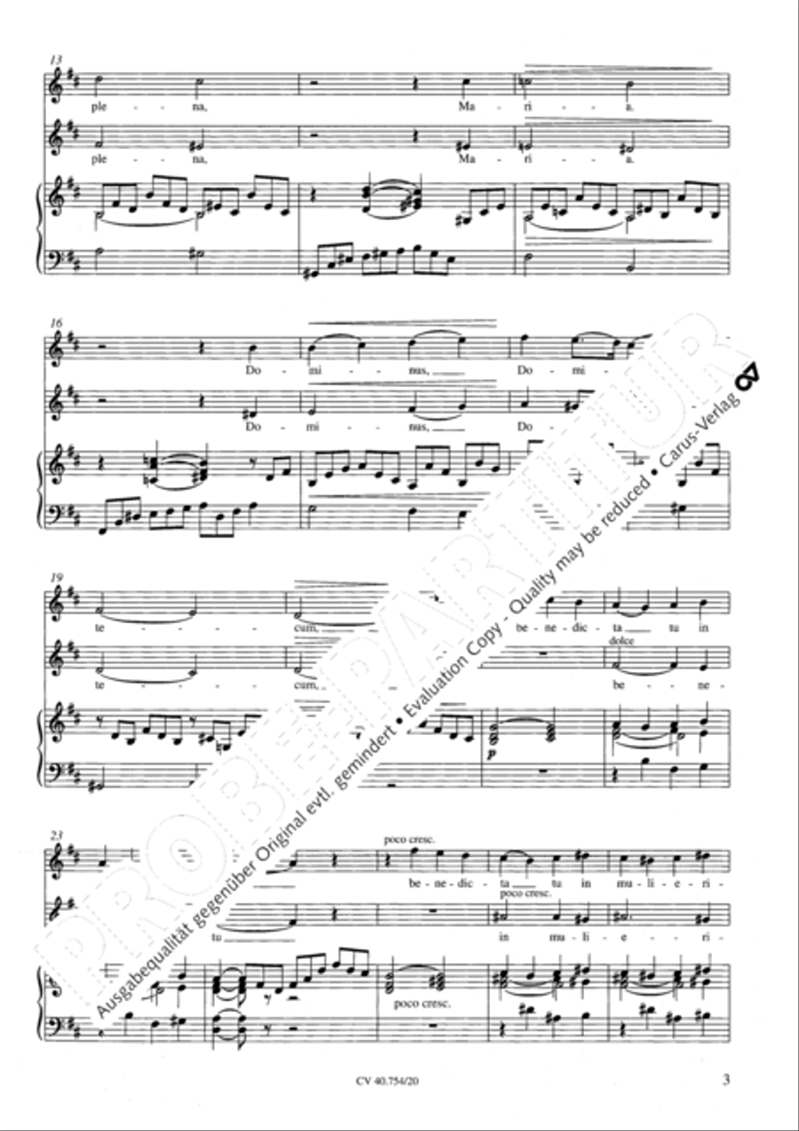 Ave Maria in B minor Ave Maria in B minor Women's Choir scores gallery preview page 4