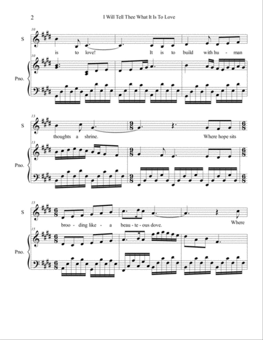 I Will Tell Thee What It Is To Love High Voice scores gallery preview page 2