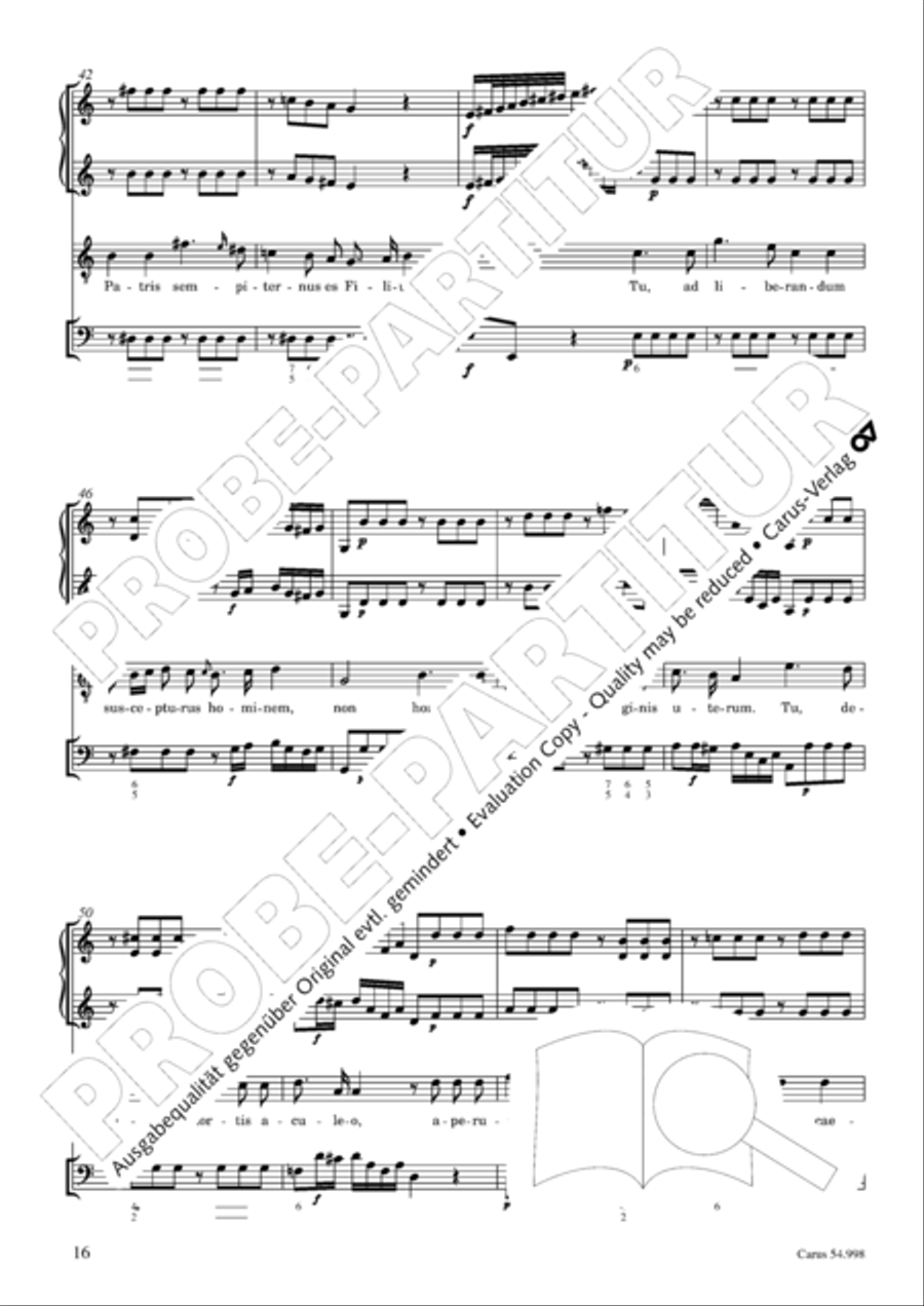 Te Deum in C 4-Part scores gallery preview page 17